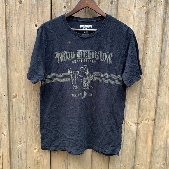 True Religion BIG LOGO T Shirt Large - Picture 1 of 2